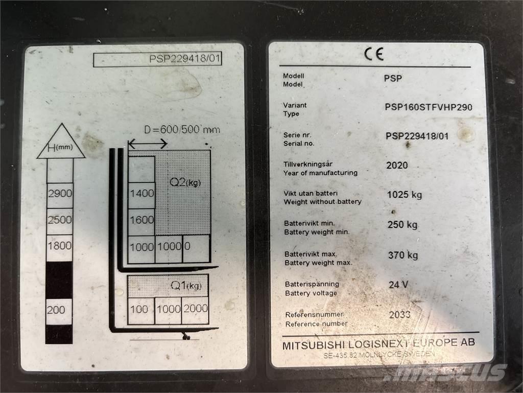 Atlet PSP160 보행식 리치 지게차