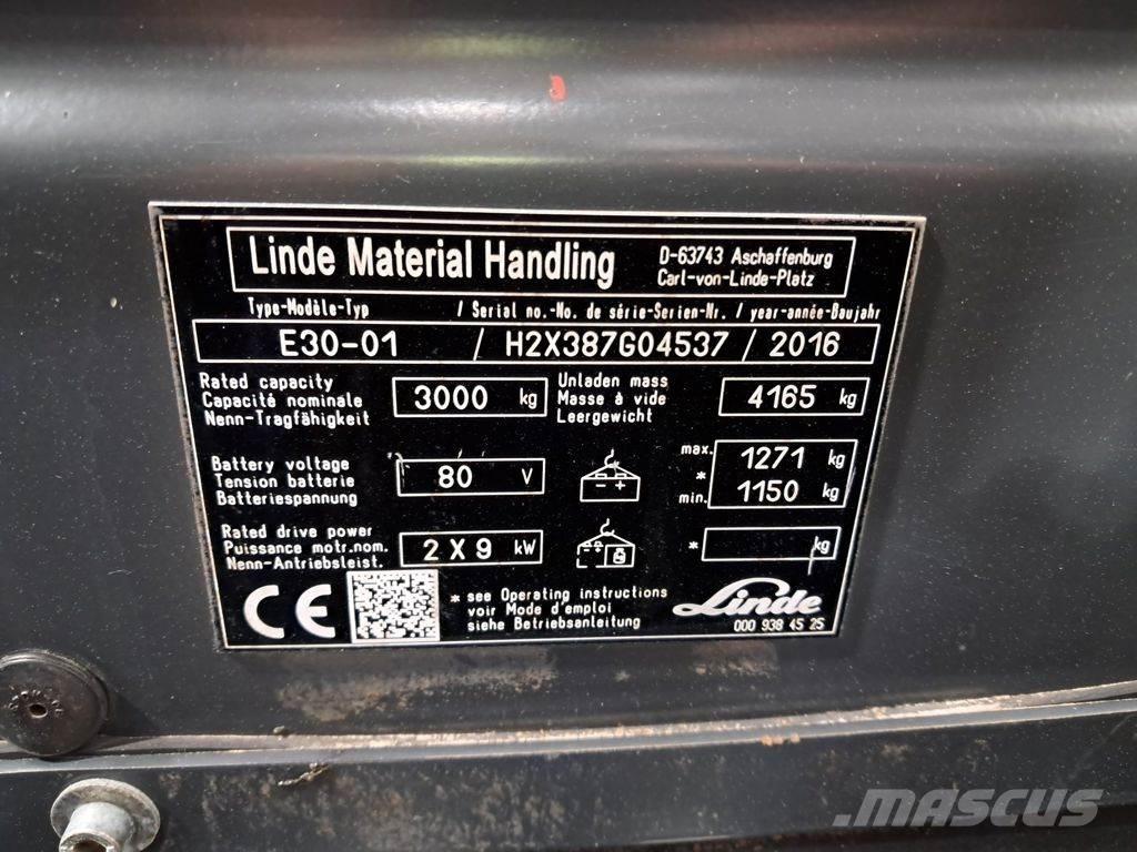 Linde E30-01 전동 지게차