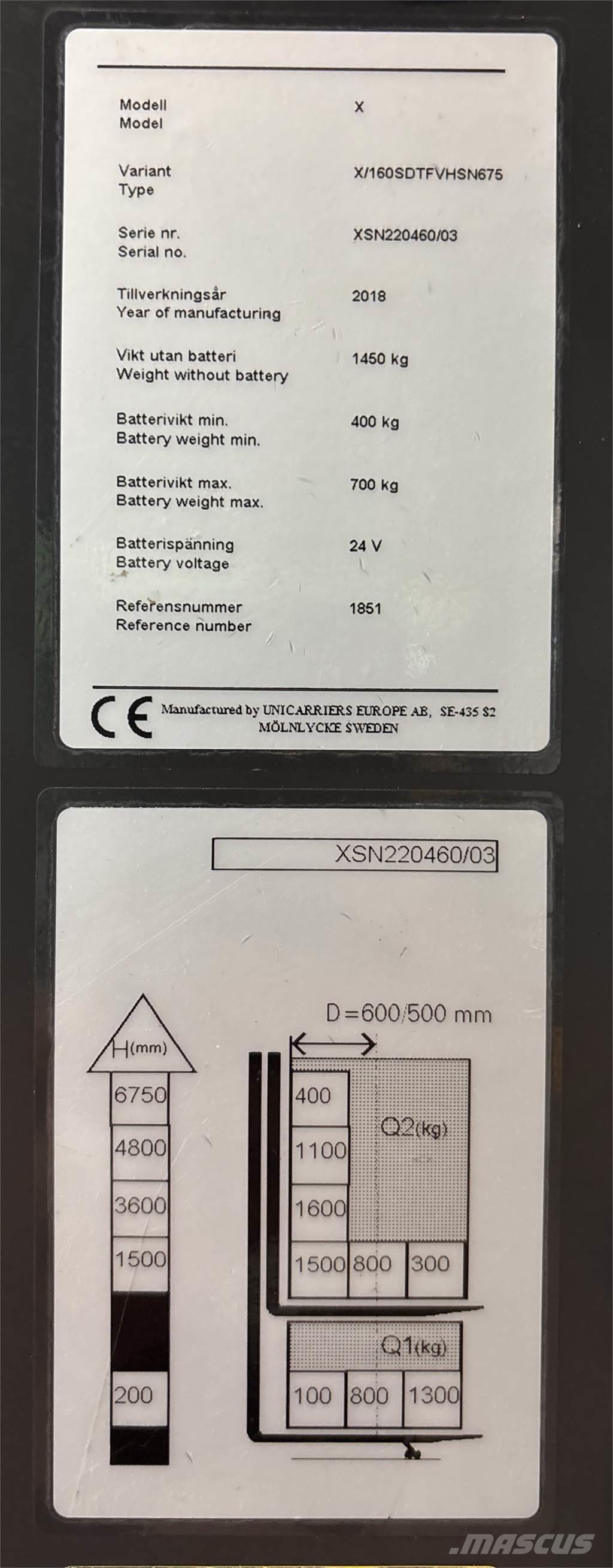 Atlet X160 포크리프트