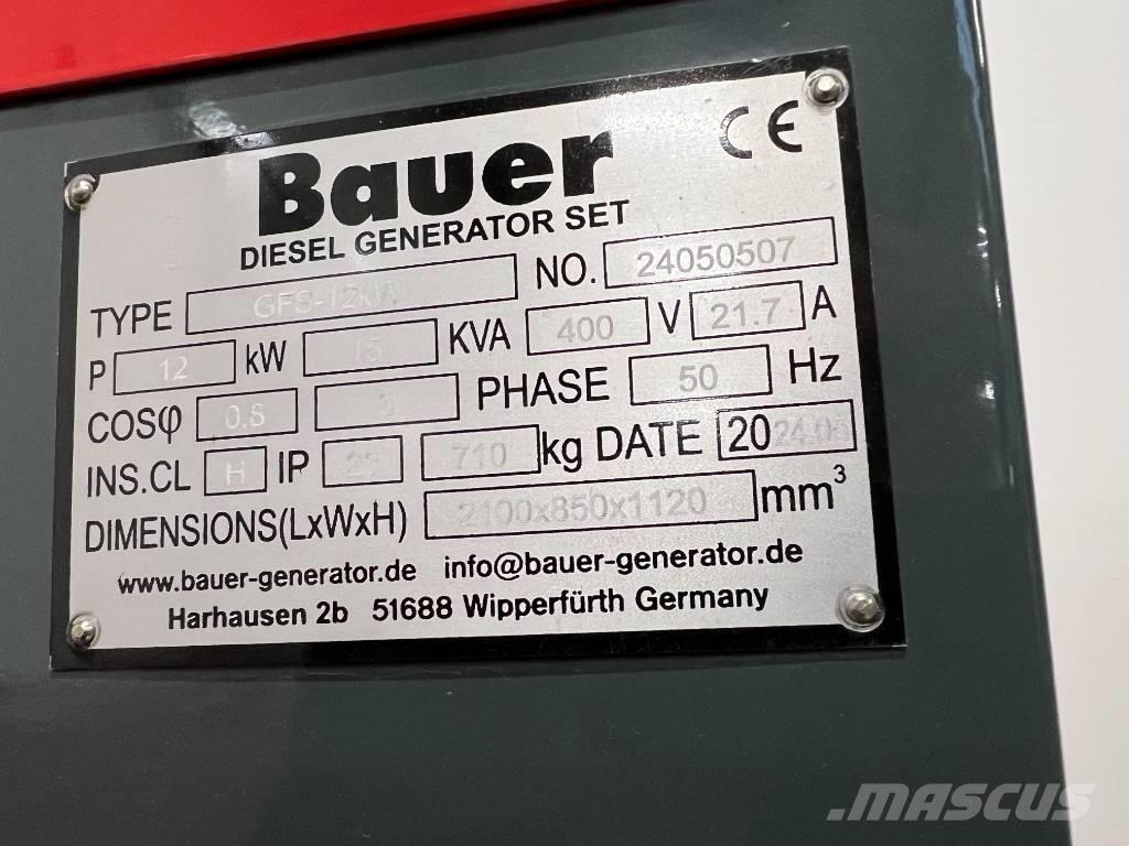 Bauer GFS-12 디젤 발전기