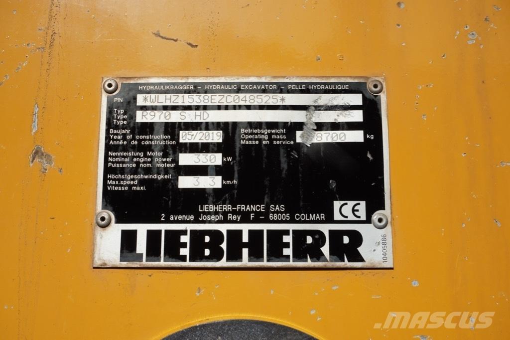Liebherr R 970 SHD 대형 굴삭기 29톤 이상