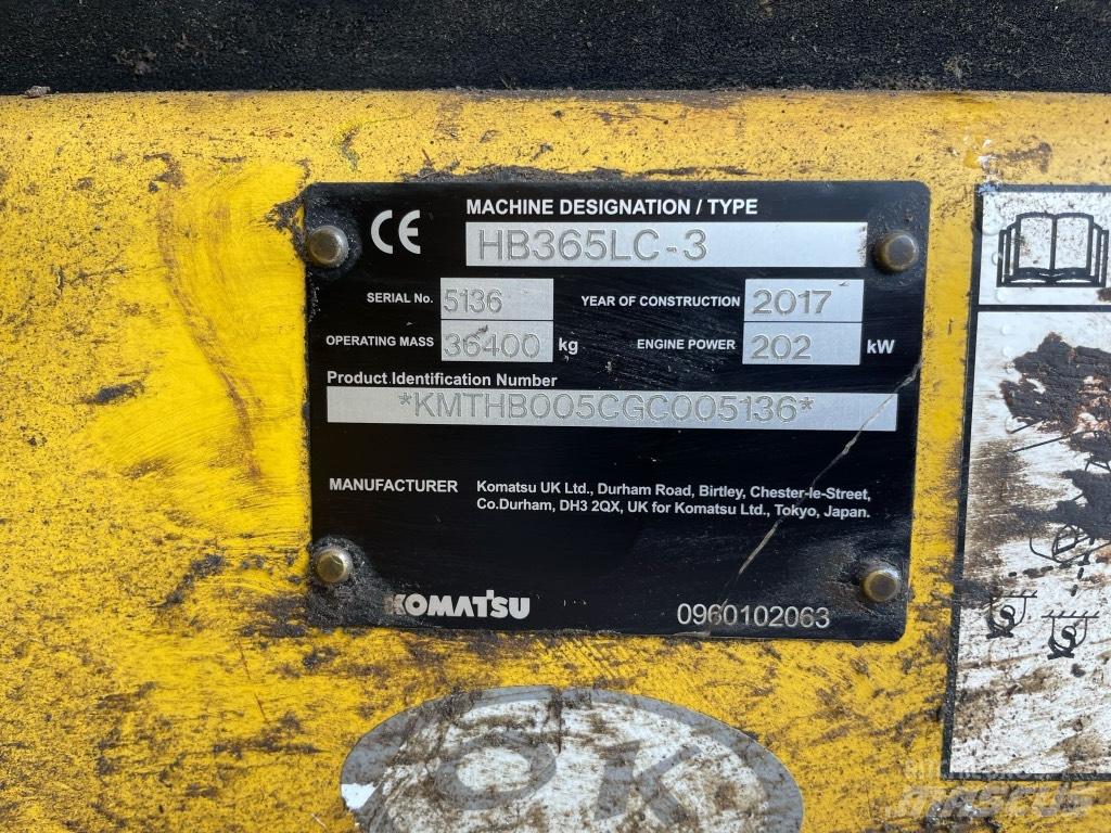 Komatsu HB 365 LC3 대형 굴삭기 29톤 이상