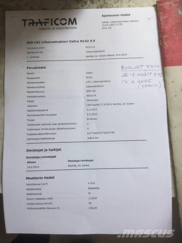 Valtra N 142 Direct 트랙터