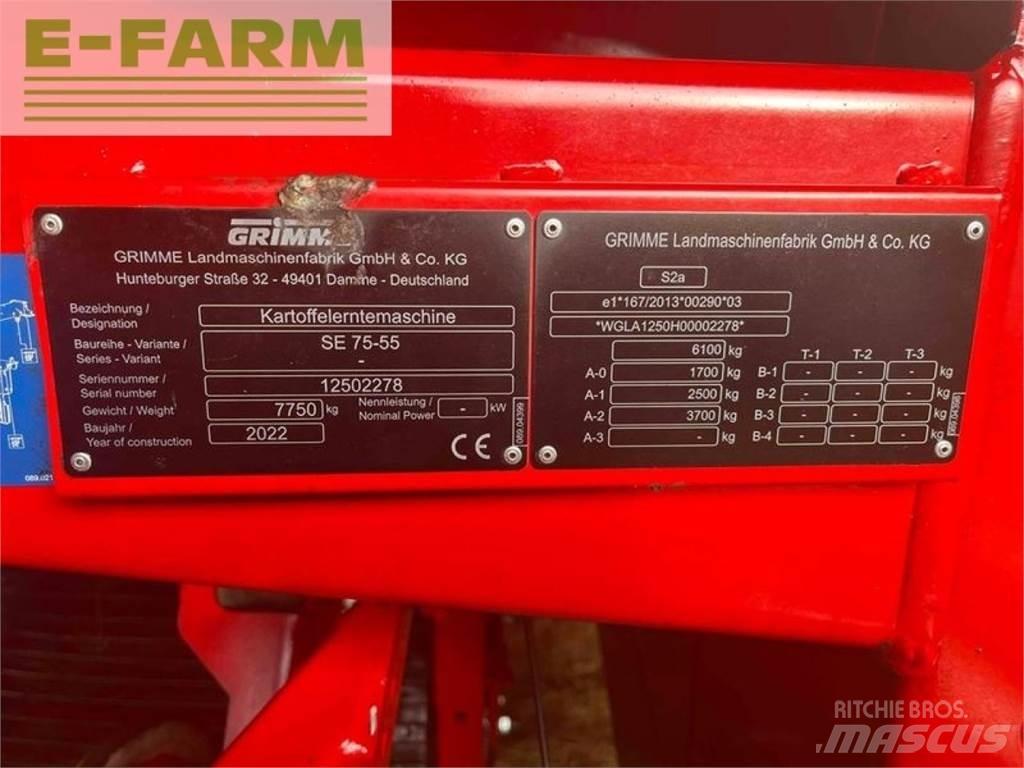 Grimme se 75-55 sb 감자수확기 및 포테이토디거