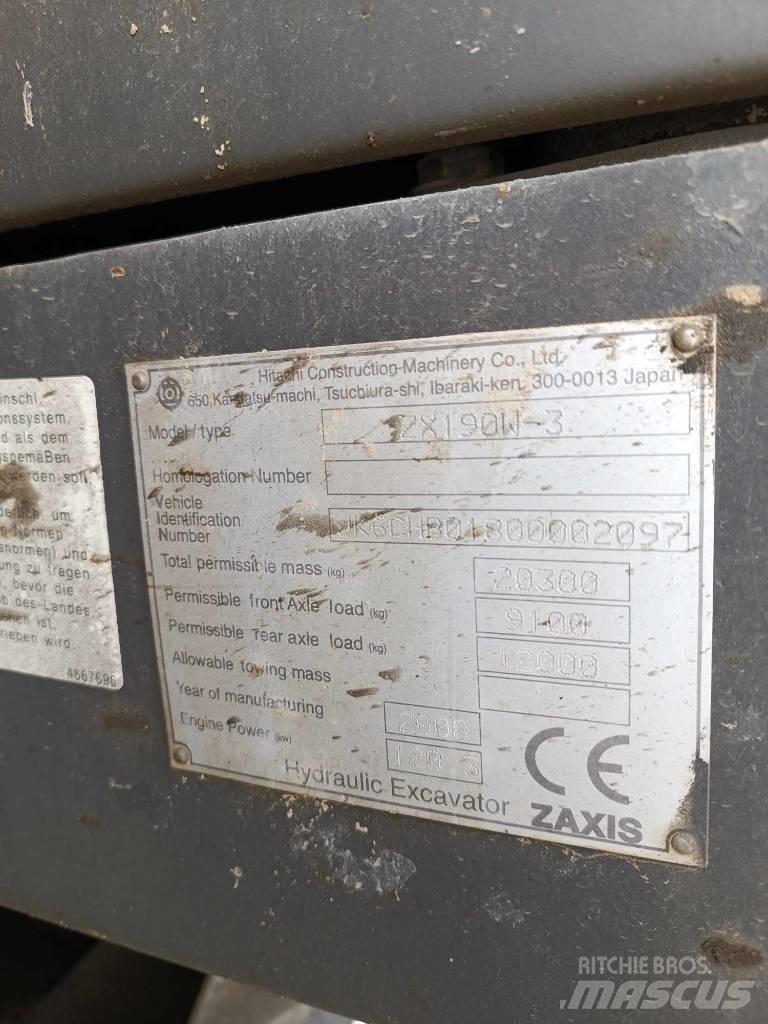 Hitachi ZX 190 W-3  휠 굴삭기