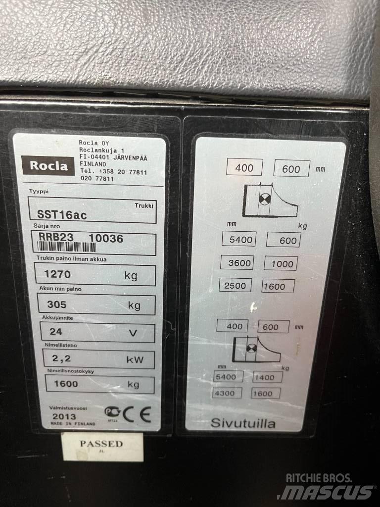 Rocla SST 16 AC 보행식 리치 지게차