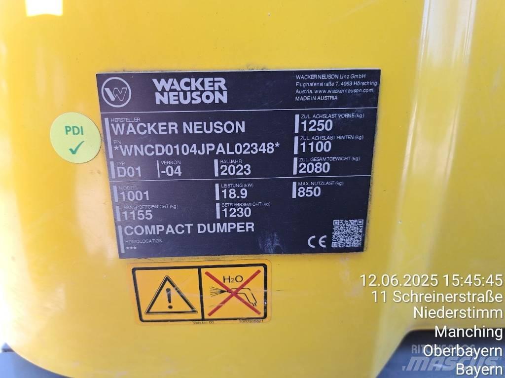 Wacker Neuson 1001 건설현장 덤프트럭