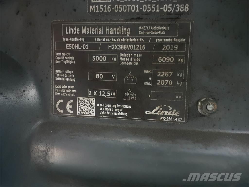 Linde E50HL 전동 지게차