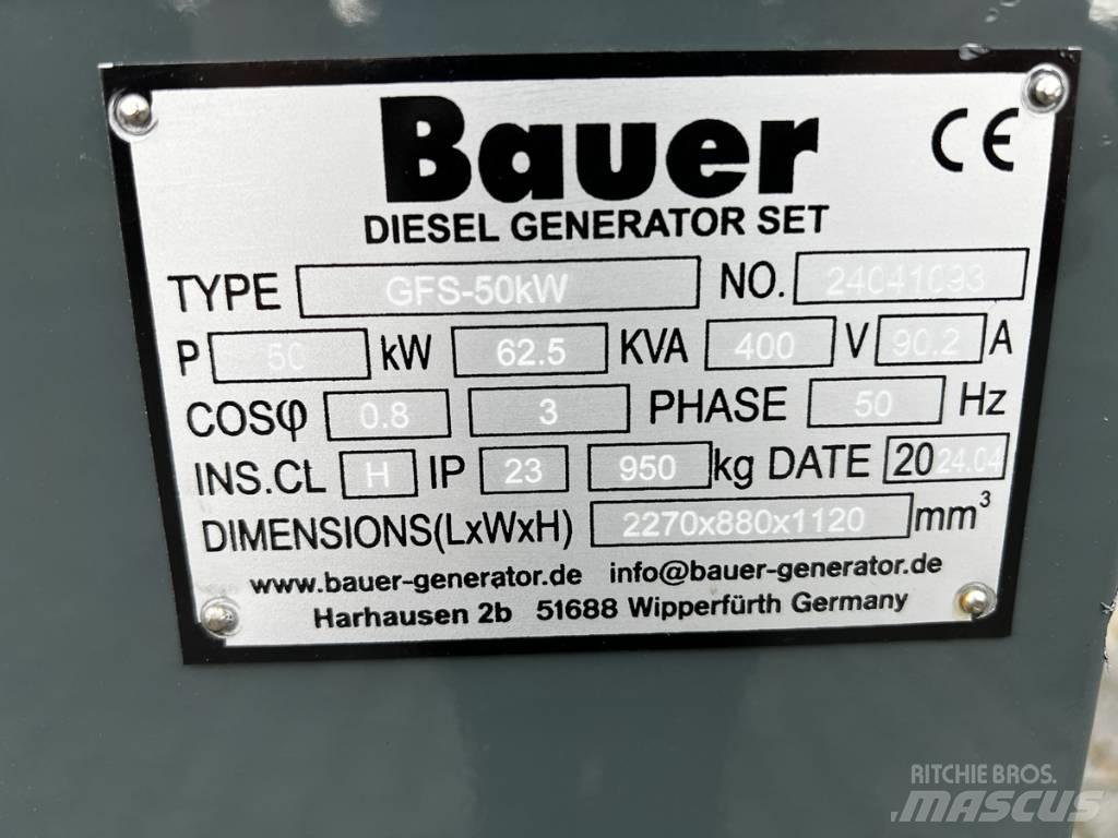 Bauer 69 KVA 디젤 발전기