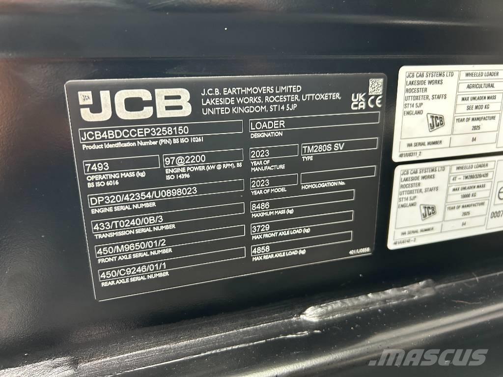 JCB TM280S 농업용 텔레 핸들러