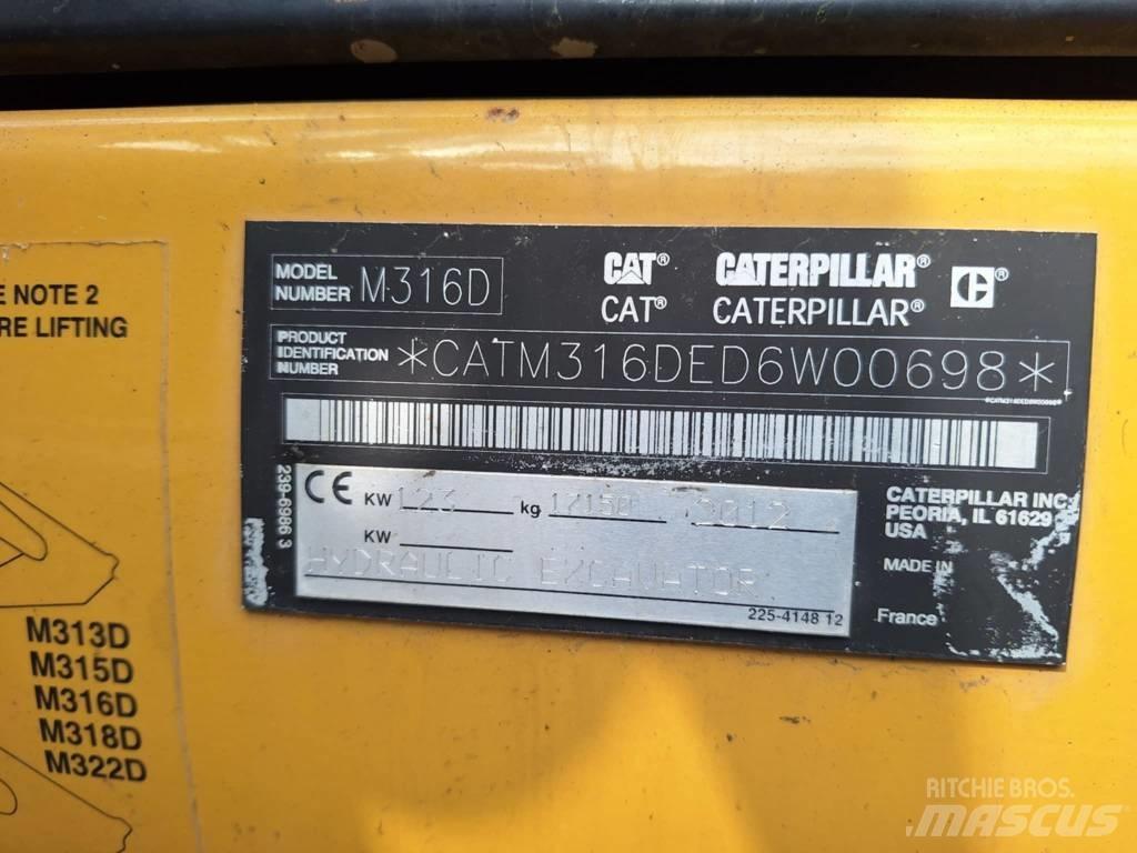 CAT M 316 D  휠 굴삭기