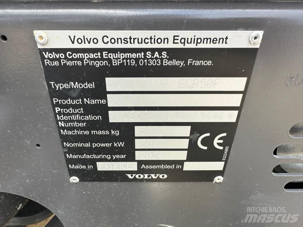 Volvo ECR50 F 소형 굴삭기 7톤 미만