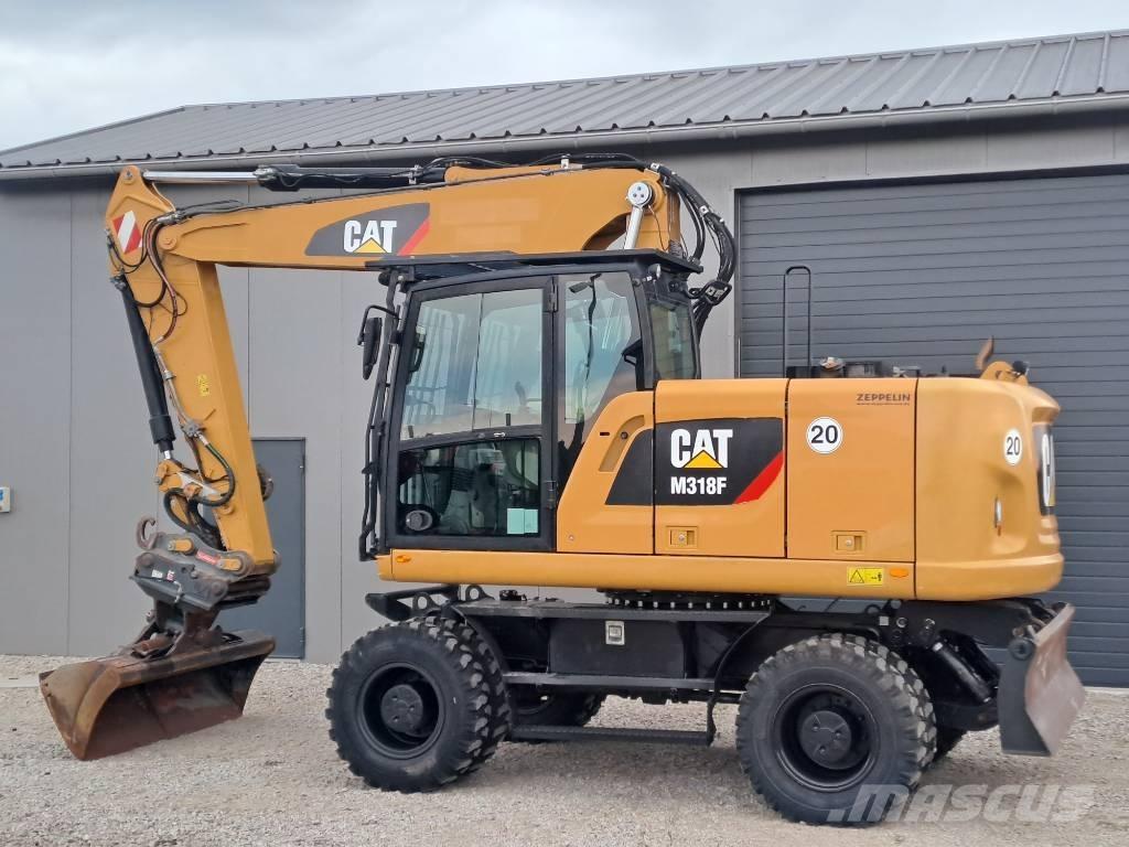 CAT M318F  휠 굴삭기