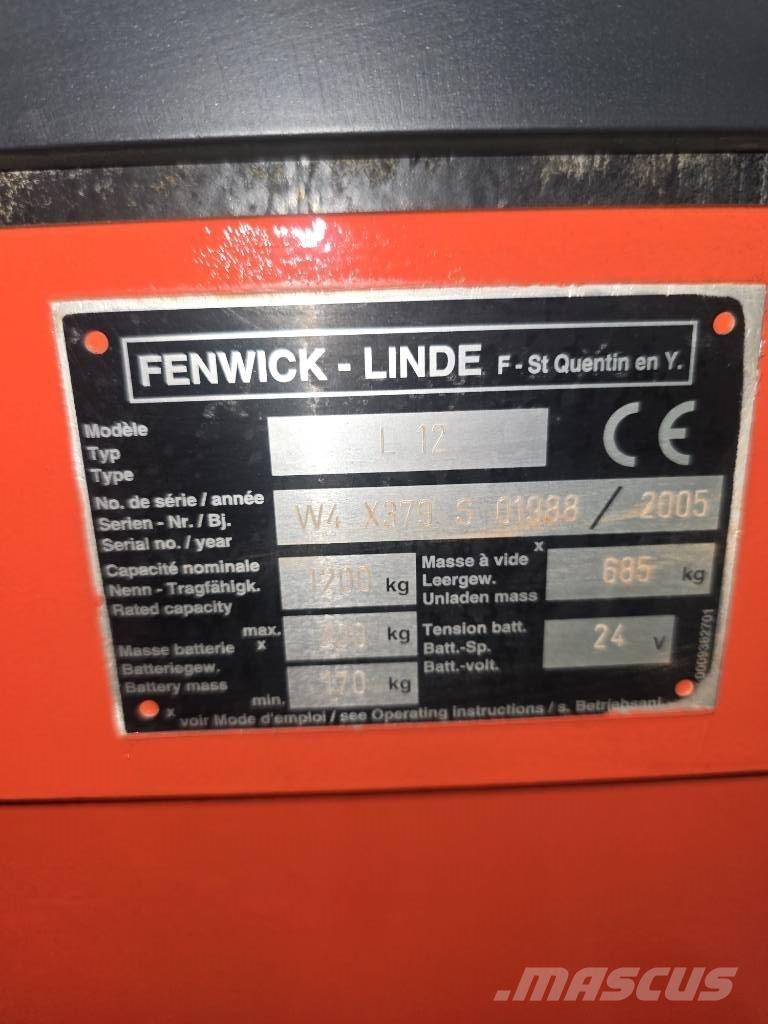 Linde L 12 보행식 리치 지게차