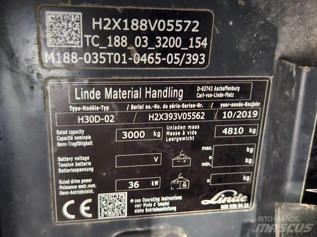 Linde H30D 디젤 지게차