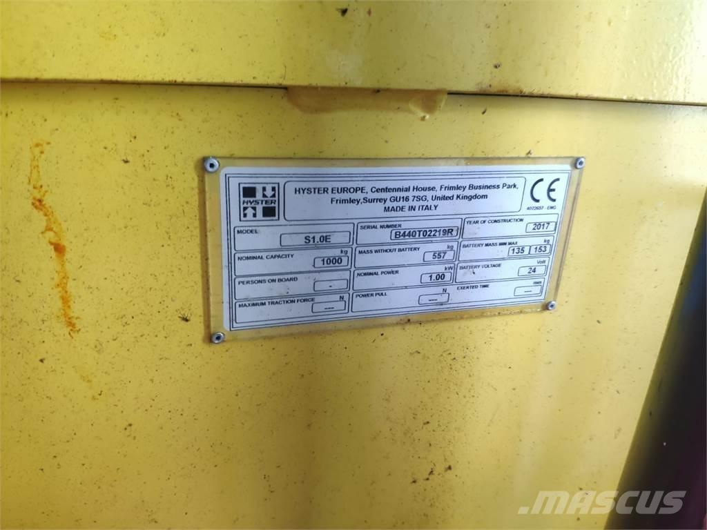 Hyster S1.0E 포크리프트