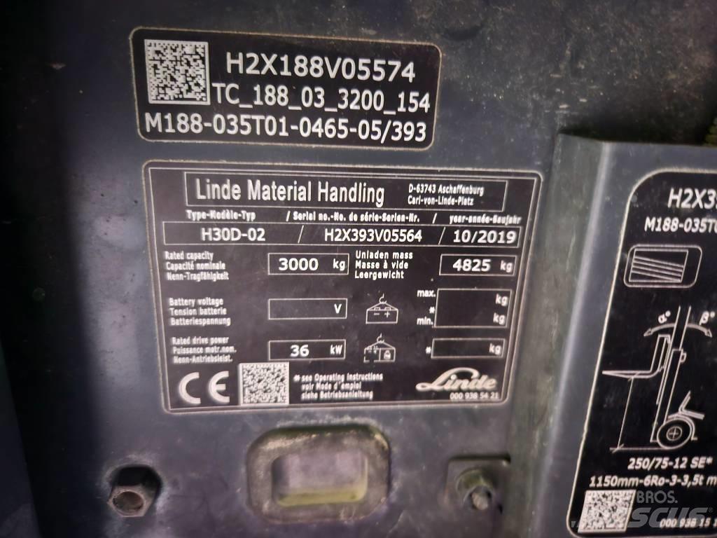 Linde H30D 디젤 지게차