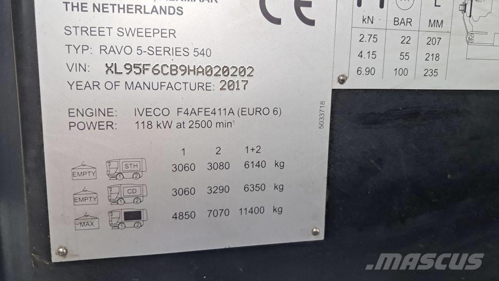Ravo 540 CD 도로 청소차