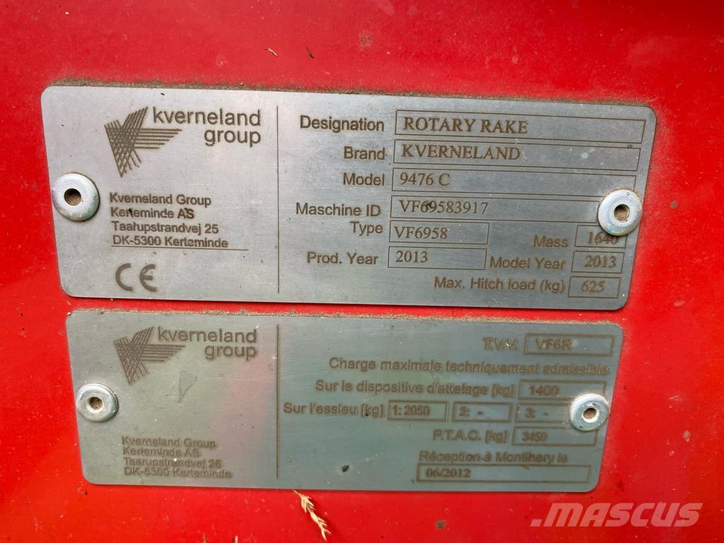 Kverneland 9476 c 윈드로어