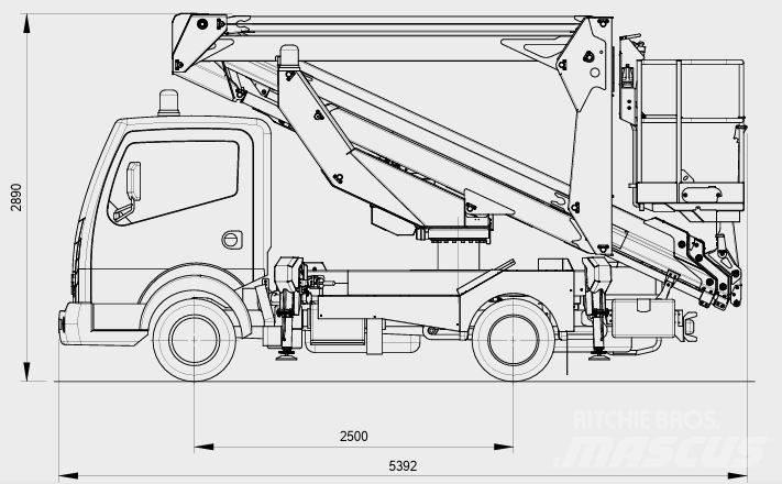 Palfinger P 240 AXE 트럭 탑재 고소작업대