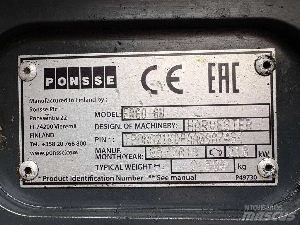 Ponsse Ergo 8W 원목 하베스터