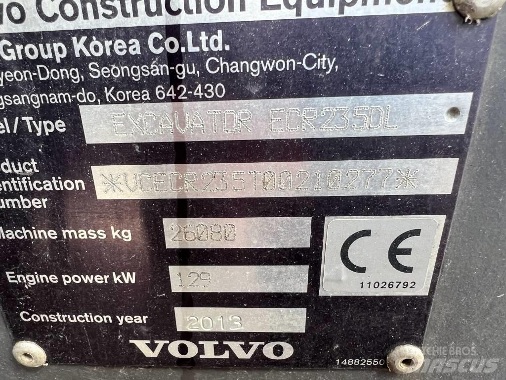 Volvo ECR235DL 대형 굴삭기 29톤 이상