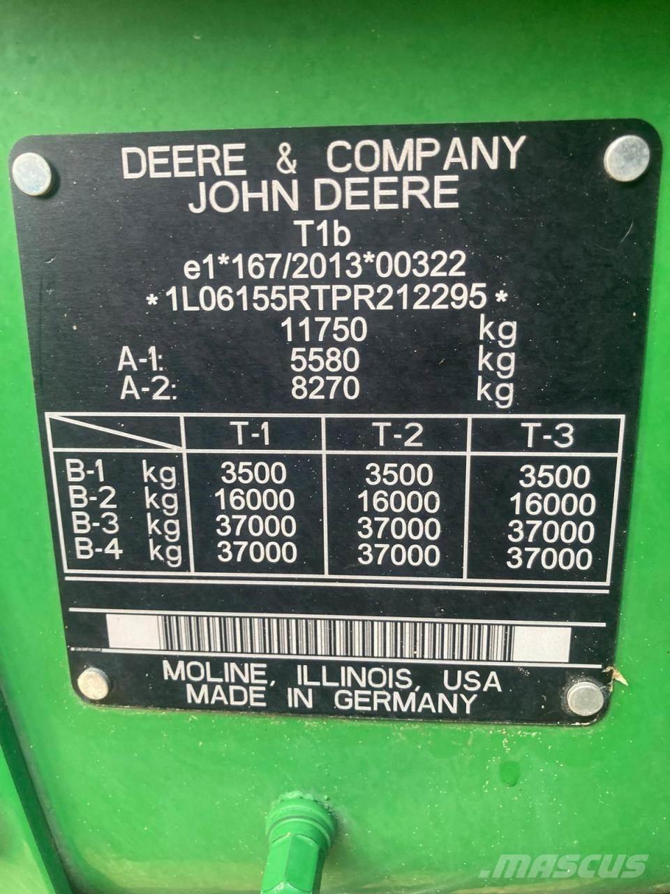 John Deere 6R 155 트랙터