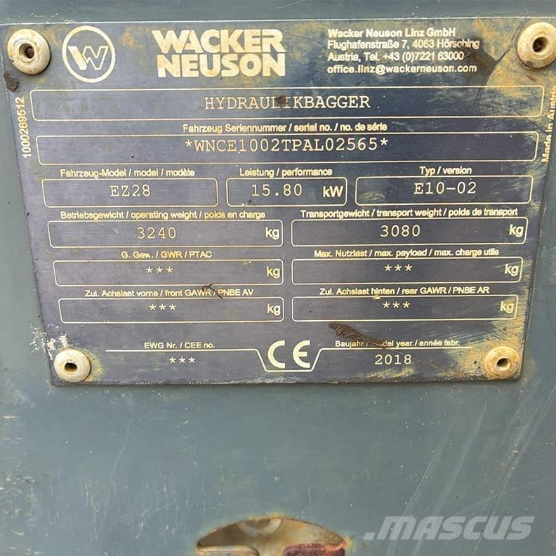 Wacker Neuson EZ 28 소형 굴삭기 7톤 미만