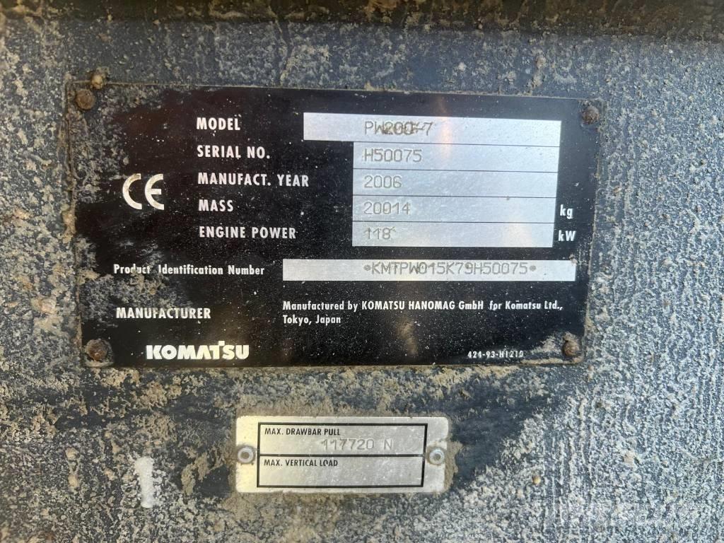 Komatsu PW 200-7  휠 굴삭기