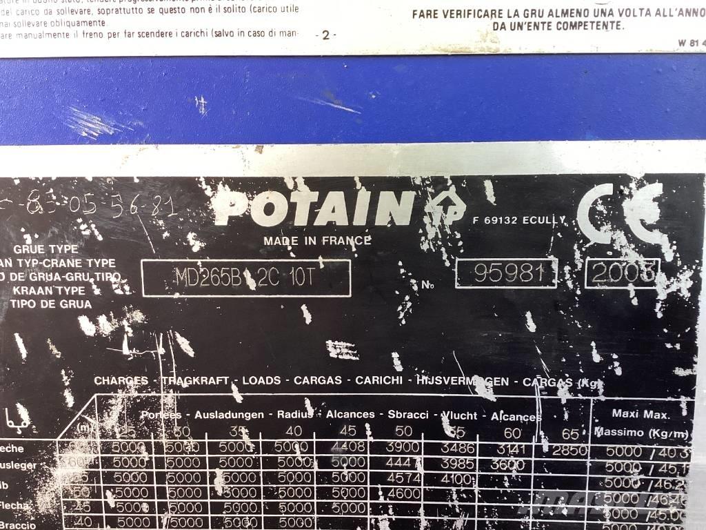 Potain MD265B1-J10 타워 크레인