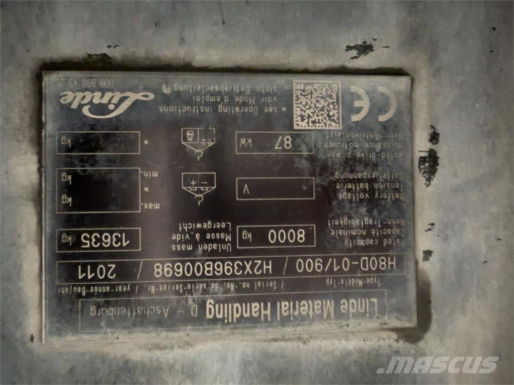 Linde H80D-01/900 디젤 지게차