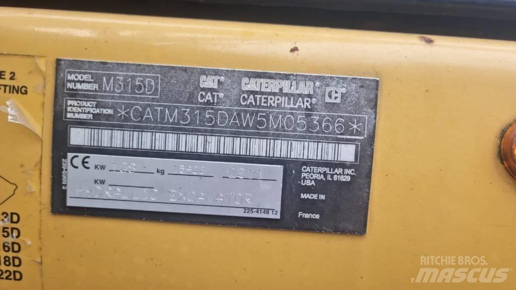 CAT M 315 D  휠 굴삭기