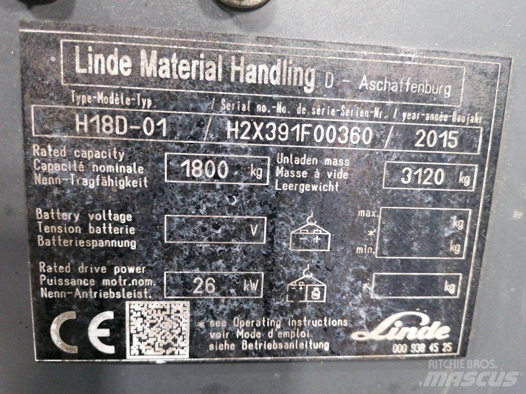 Linde H18D-01 LPG 지게차