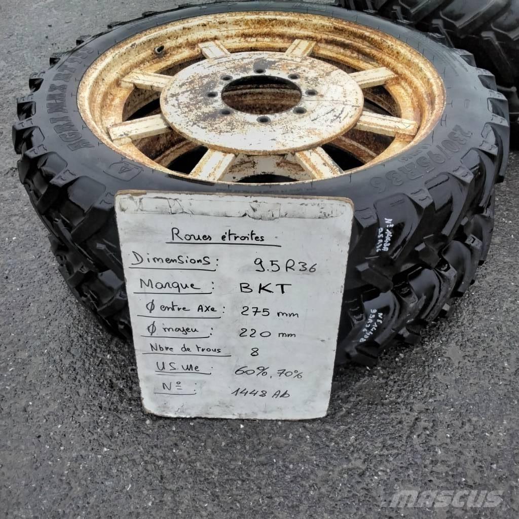 BKT 9.5R36 타이어, 휠 및 림