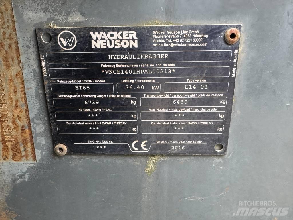 Wacker Neuson ET65 대형 굴삭기 29톤 이상