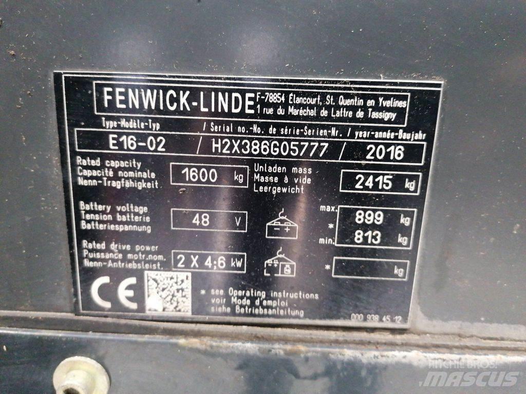 Linde E16-02 전동 지게차