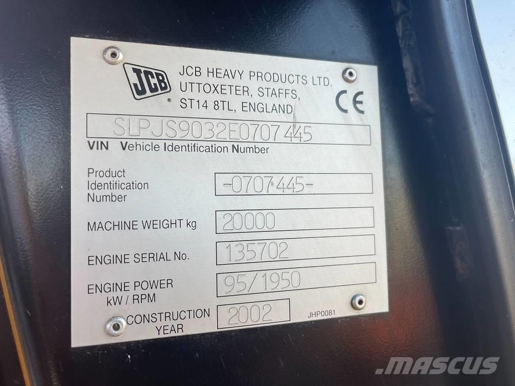 JCB JS 200 대형 굴삭기 29톤 이상