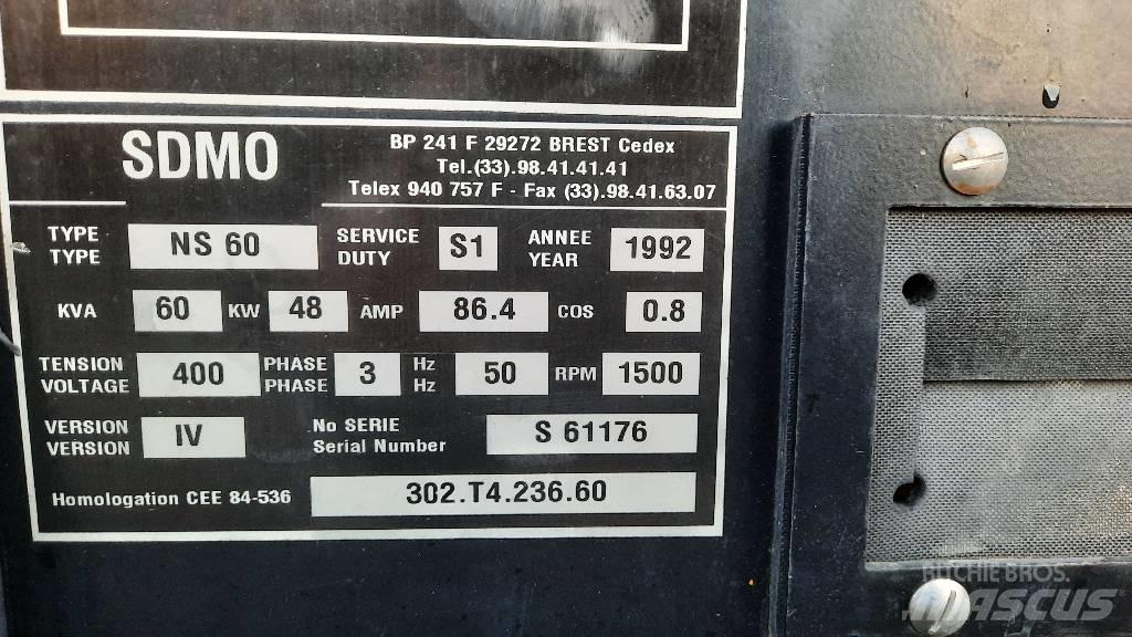 Sdmo NS 60 디젤 발전기