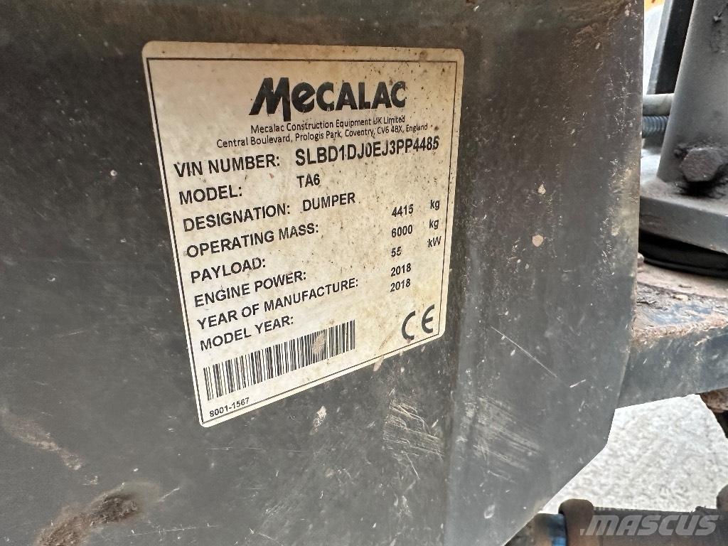 Mecalac TA 6 건설현장 덤프트럭