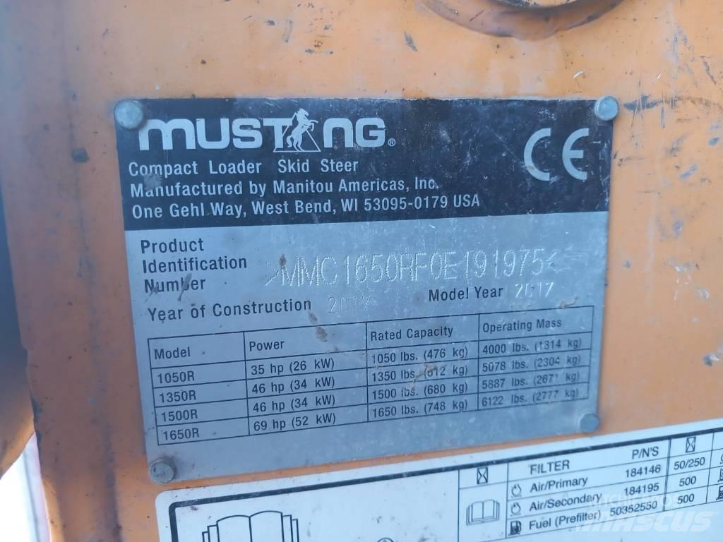 Mustang 1650 R  스키드로더