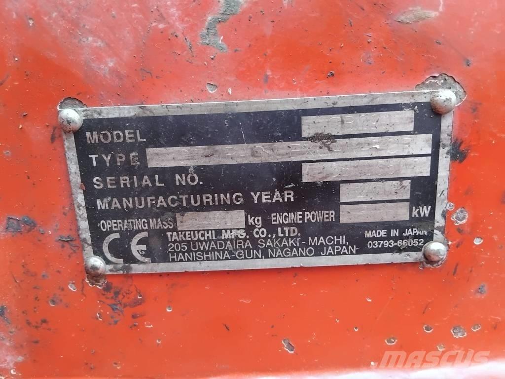 Takeuchi TB290 소형 굴삭기 7톤 미만