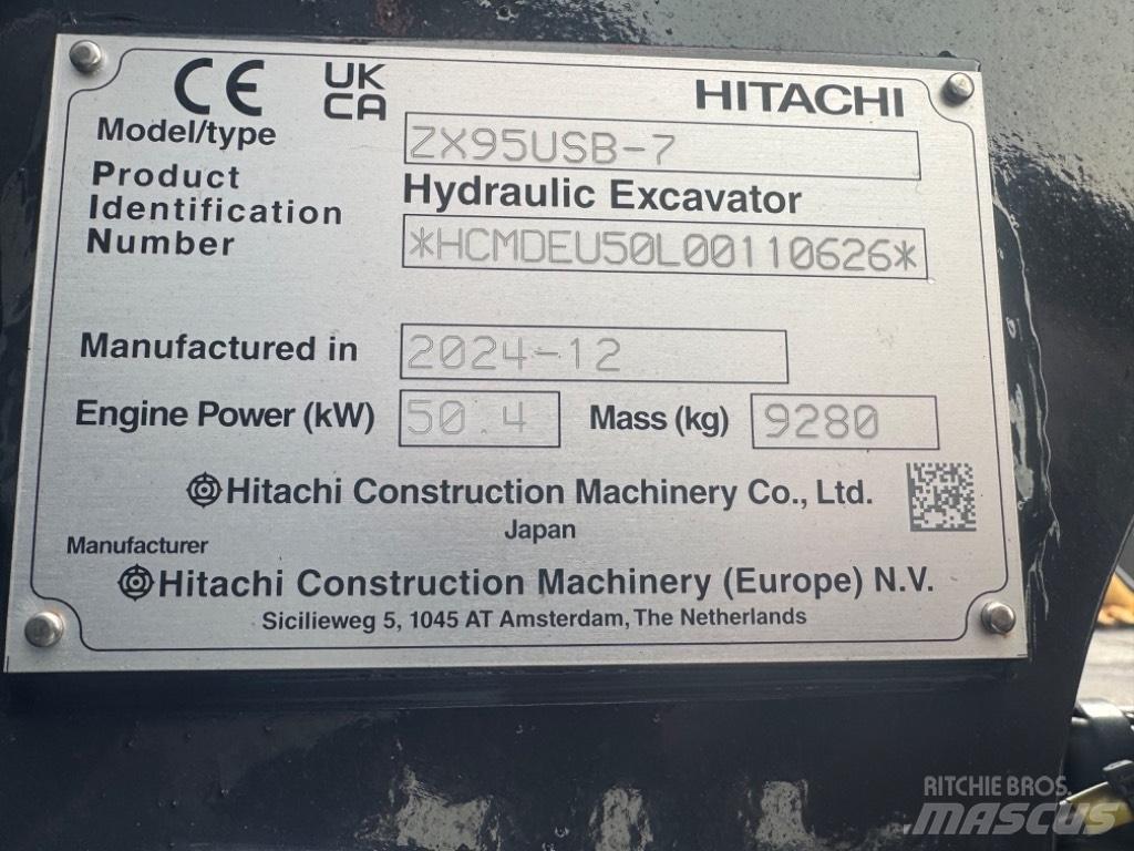 Hitachi ZX 95USB-7 중형굴삭기 7톤-28톤