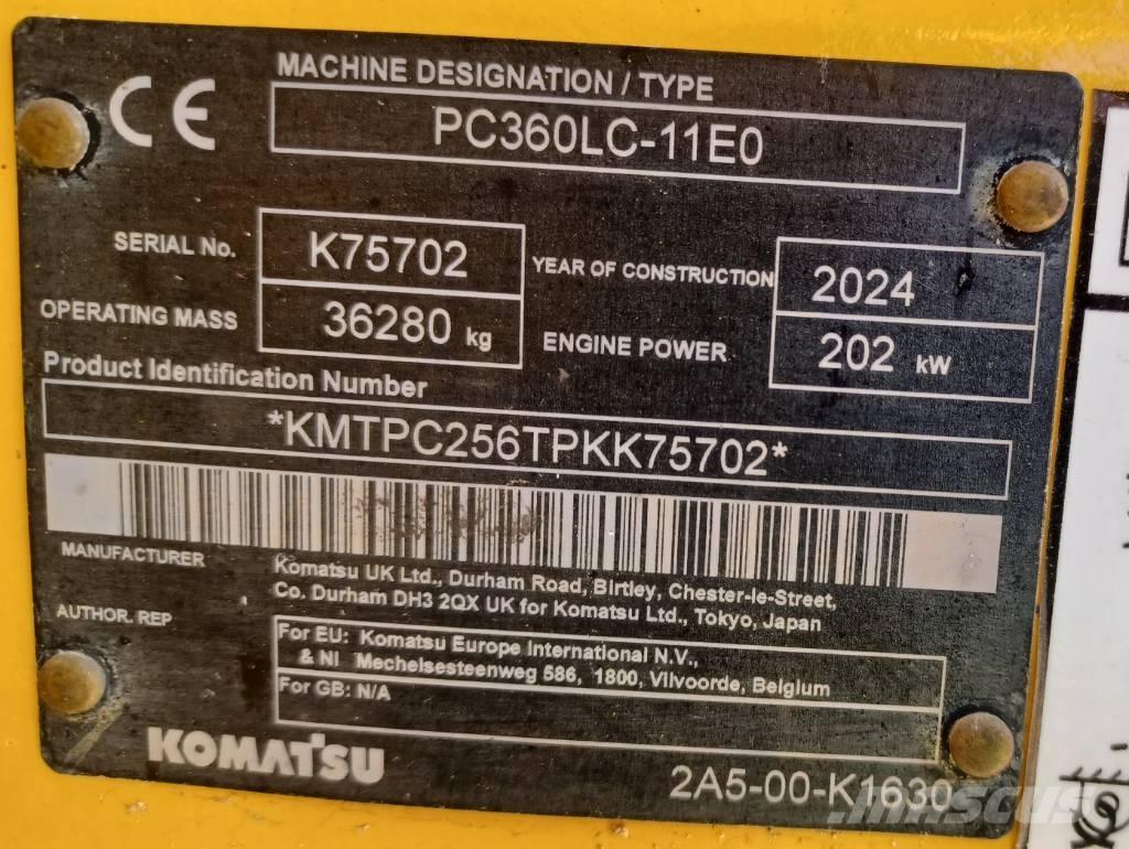Komatsu PC360LC-11 대형 굴삭기 29톤 이상