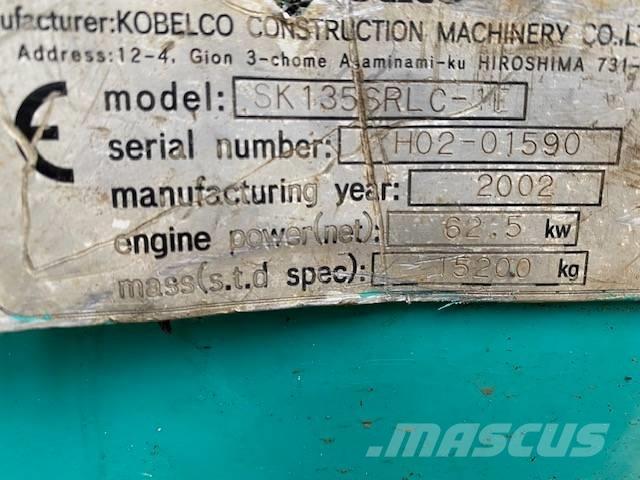 Kobelco SK 135 SR LC 대형 굴삭기 29톤 이상