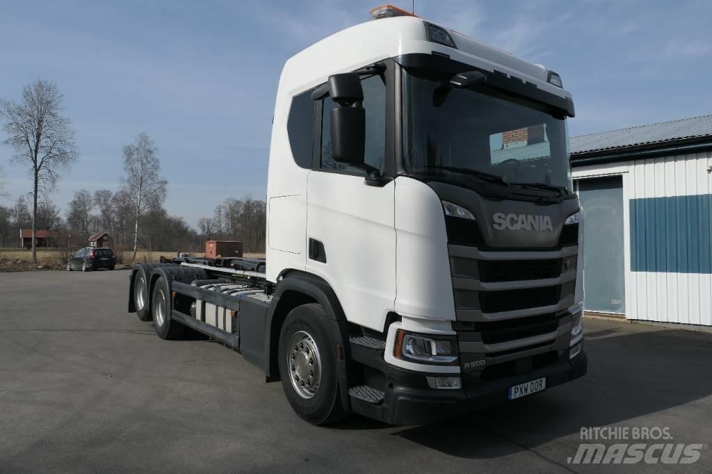 Scania R500 B6x2nb 훅 리프트 트럭
