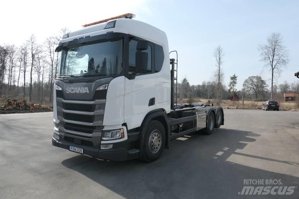 Scania R500 B6x2nb 훅 리프트 트럭