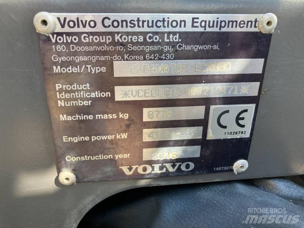 Volvo ECR 88 D 중형굴삭기 7톤-28톤
