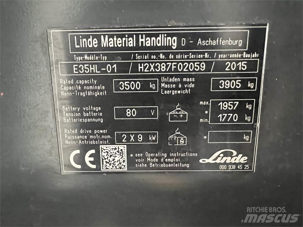 Linde E35HL-01 전동 지게차
