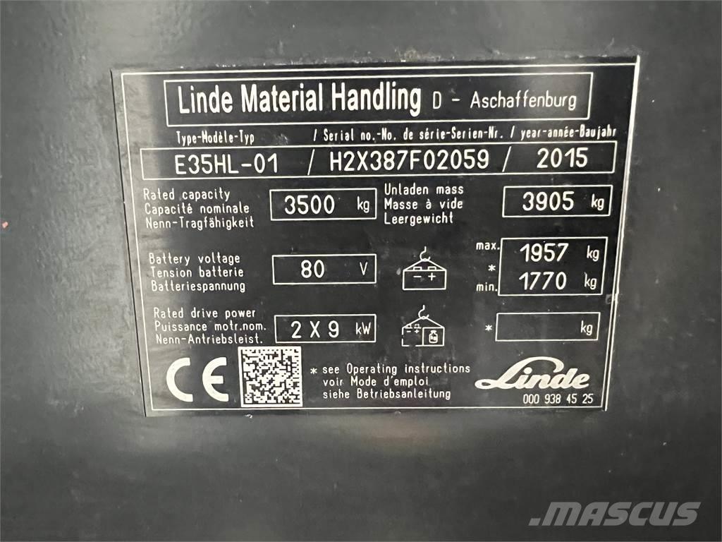 Linde E35HL-01 전동 지게차