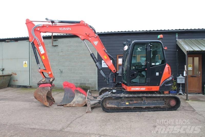 Kubota KX 080-4 중형굴삭기 7톤-28톤
